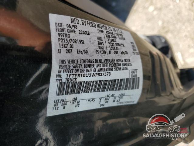 1FTYR10U3WPB37578 1998 FORD RANGER photo no. 12