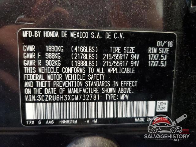 3CZRU6H3XGM732781 2016 HONDA HR-V photo no. 13