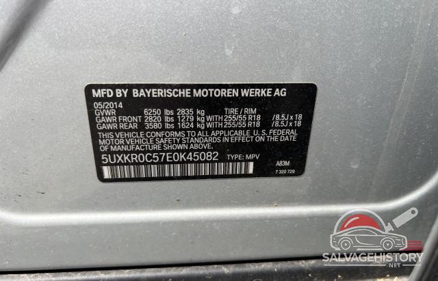 5UXKR0C57E0K45082 2014 BMW X5 photo no. 10