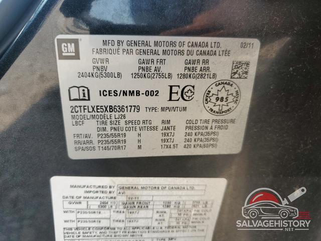 2CTFLXE5XB6361779 2011 GMC TERRAIN photo no. 13