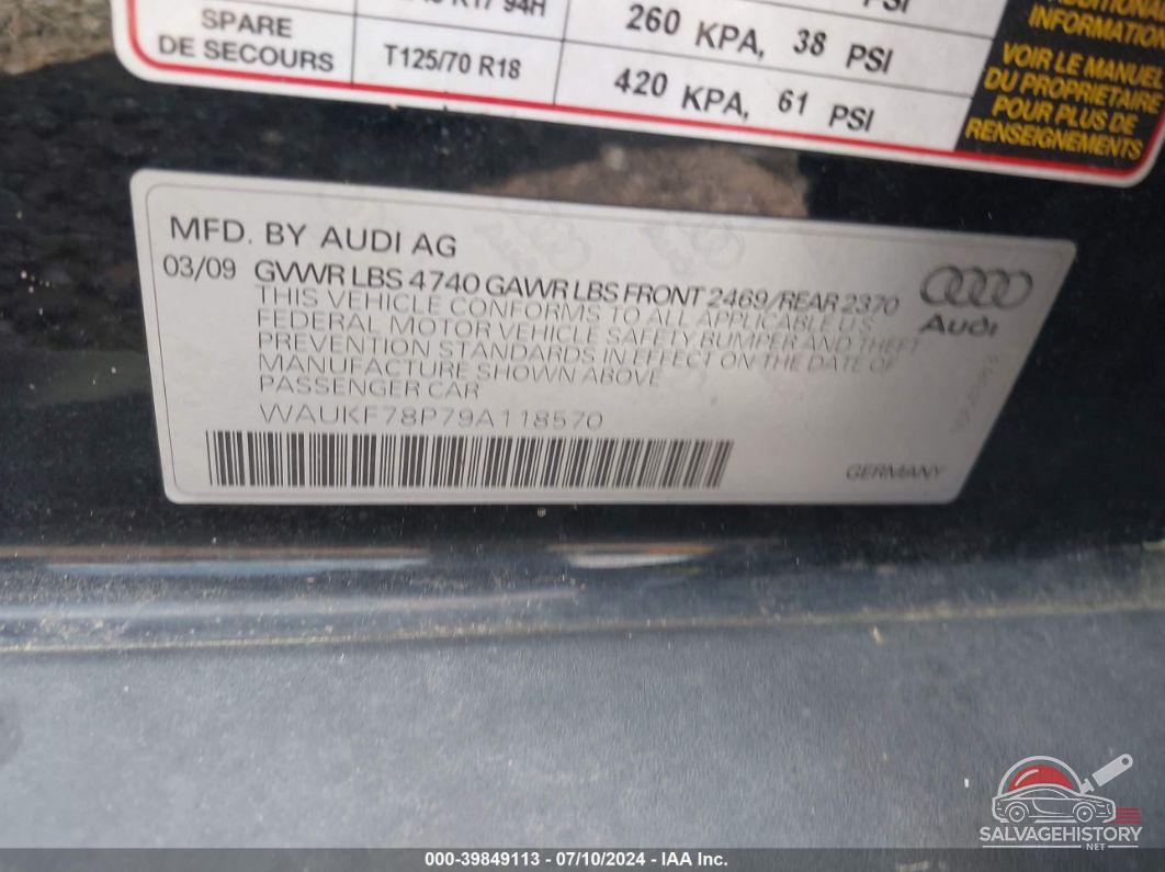WAUKF78P79A118570 2009 AUDI A3 photo no. 9