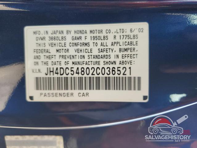 JH4DC54802C036521 2002 ACURA RSX photo no. 12