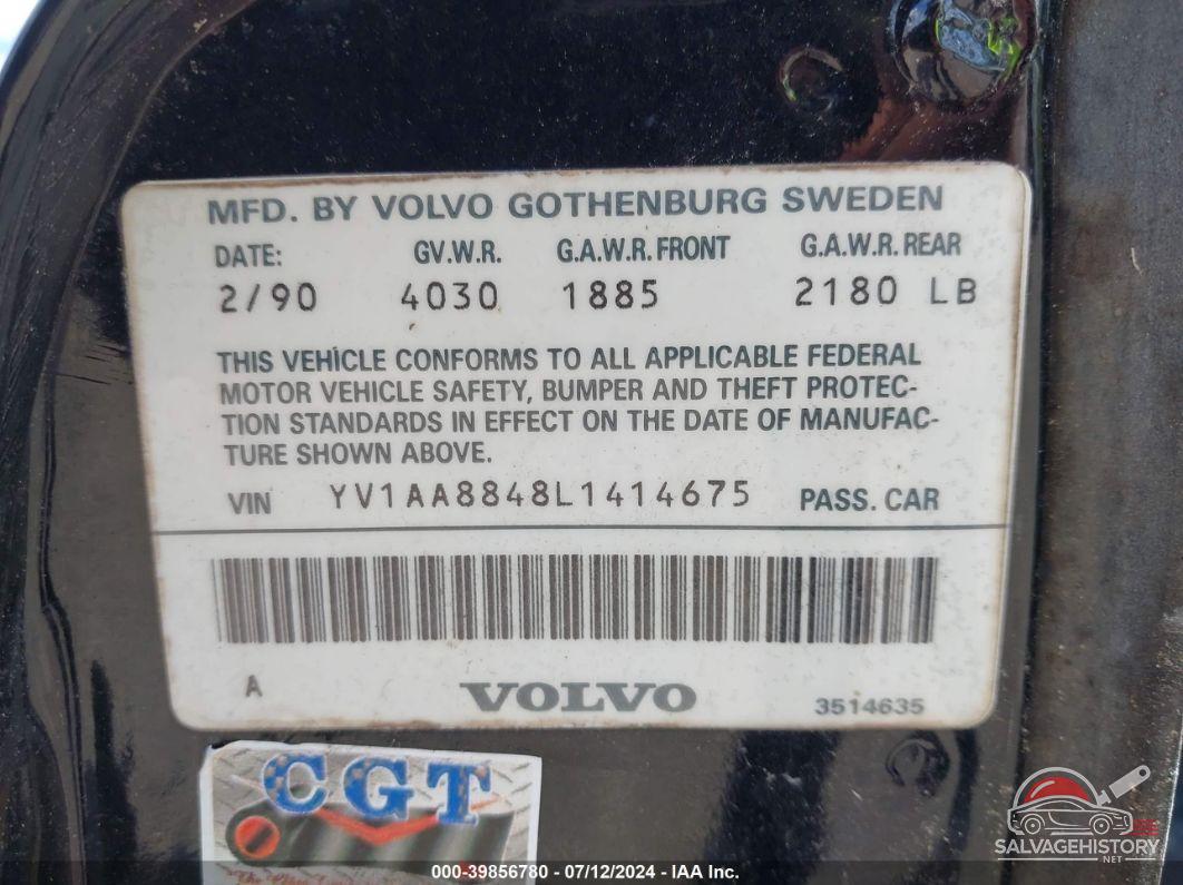YV1AA8848L1414675 1990 VOLVO 240 photo no. 9