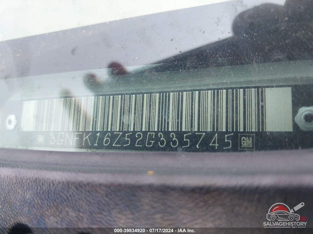3GNFK16Z52G335745 2002 CHEVROLET SUBURBAN 1500 photo no. 9