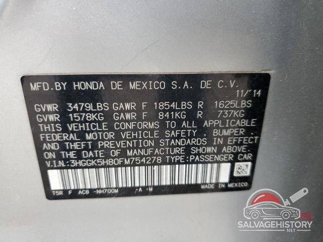 3HGGK5H80FM754278 2015 HONDA FIT photo no. 12