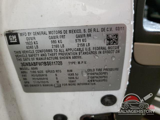 3GNBABFW2BS611728 2011 CHEVROLET HHR photo no. 13