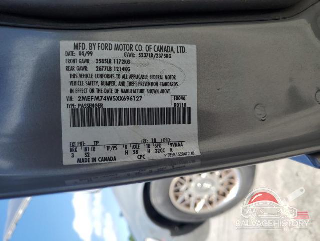 2MEFM74W5XX696127 1999 MERCURY GRMARQUIS photo no. 12