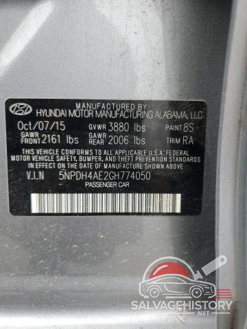 5NPDH4AE2GH774050 2016 HYUNDAI ELANTRA SE photo no. 12