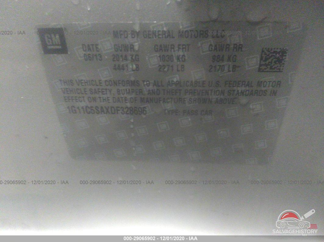 1G11C5SAXDF328696 2013 CHEVROLET MALIBU photo no. 9