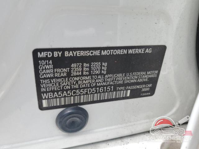 WBA5A5C55FD516151 2015 BMW 5 SERIES photo no. 12