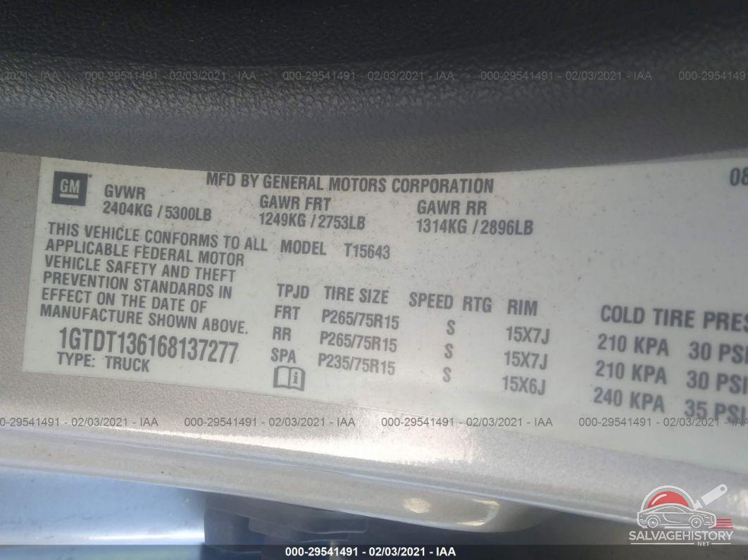 1GTDT136168137277 2006 GMC CANYON photo no. 9
