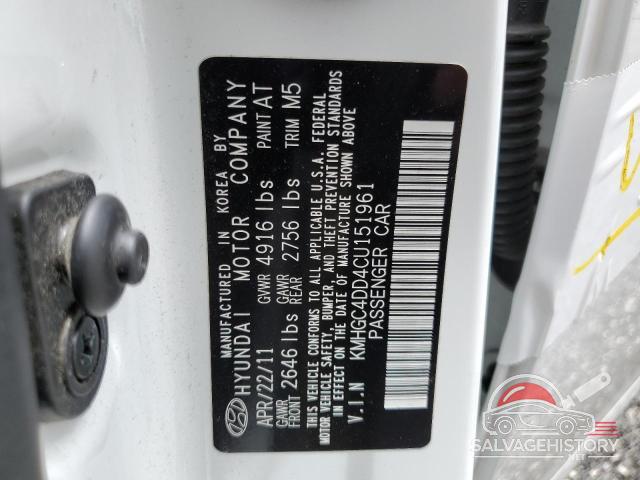 KMHGC4DD4CU151961 2012 HYUNDAI GENESIS photo no. 13