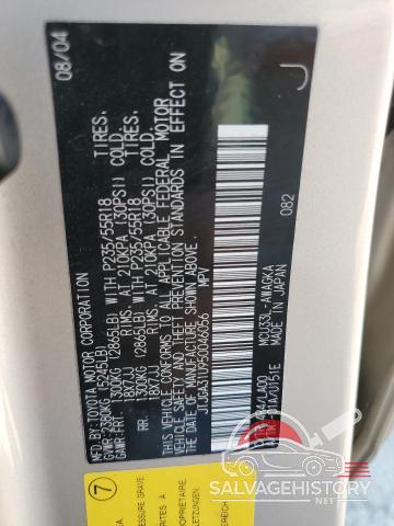 JTJGA31U950046056 2005 LEXUS RX330 photo no. 13