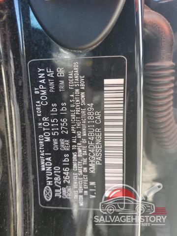 KMHGC4DF4BU118894 2011 HYUNDAI GENESIS photo no. 12