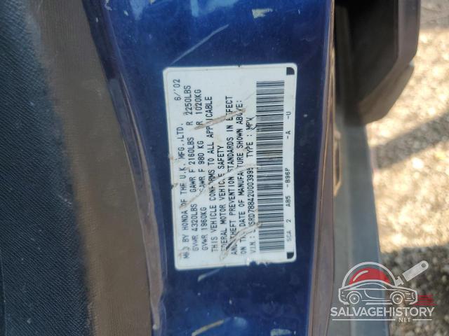 SHSRD78842U003995 2002 HONDA CRV photo no. 13