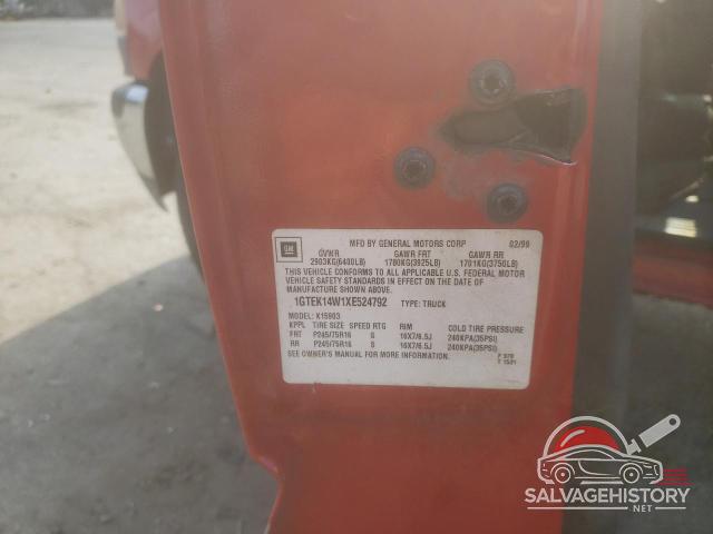 1GTEK14W1XE524792 1999 GMC SIERRA photo no. 12