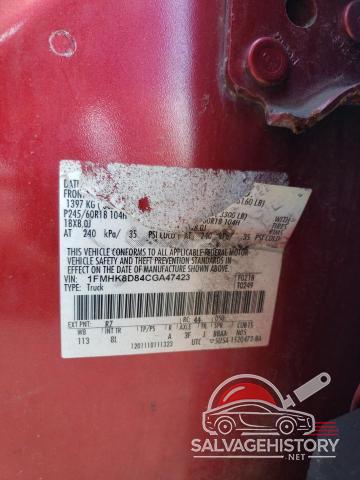 1FMHK8D84CGA47423 2012 FORD EXPLORER photo no. 13