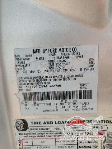 1FTFW1CV9AFA83786 2010 FORD F-150 photo no. 12