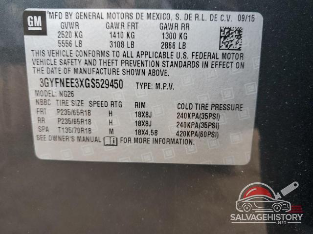 3GYFNEE3XGS529450 2016 CADILLAC SRX photo no. 13