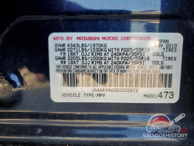 JA4AR4AU2BZ005972 2011 MITSUBISHI OUTLANDER photo no. 13