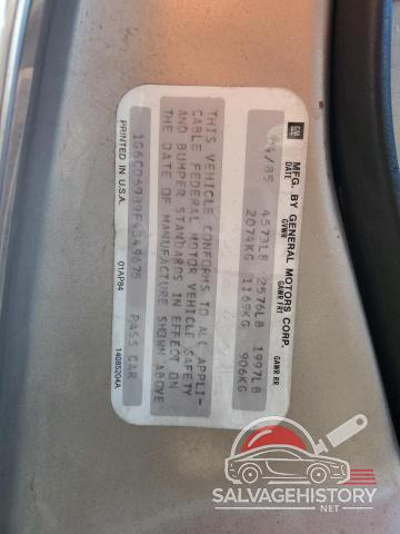 1G6CD6989F4349675 1985 CADILLAC DEVILLE photo no. 13