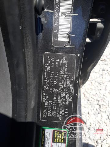 KMHDN46D95U986371 2005 HYUNDAI ELANTRA photo no. 12