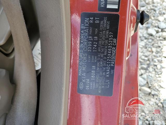 KNADC125X46352557 2004 KIA RIO photo no. 12