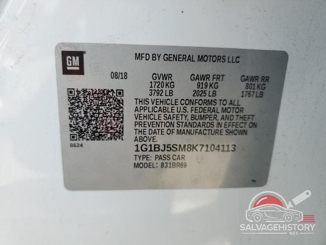 1G1BJ5SM8K7104113 2019 CHEVROLET CRUZE photo no. 12