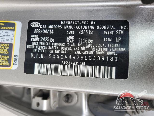 5XXGM4A78EG339181 2014 KIA OPTIMA photo no. 12