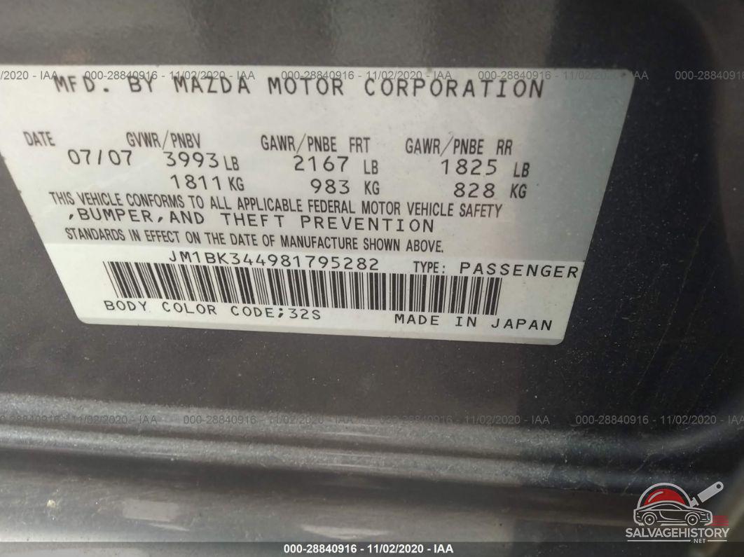 JM1BK344981795282 2008 MAZDA MAZDA3 photo no. 9