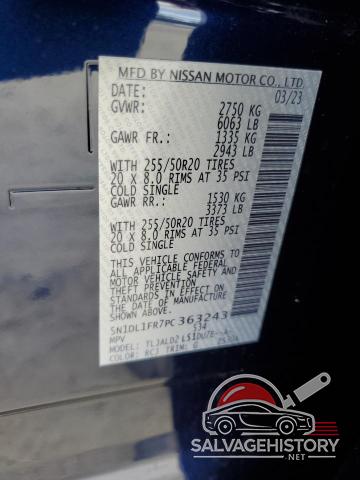 5N1DL1FR7PC363243 2023 INFINITI QX60 photo no. 13