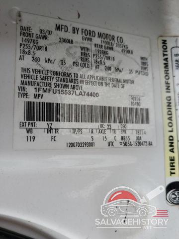 1FMFU15537LA74400 2007 FORD EXPEDITION photo no. 13