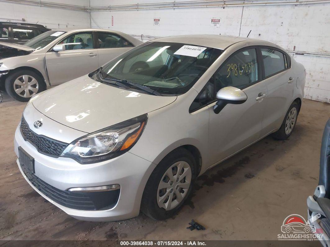 KNADM4A31G6668299 2016 KIA RIO photo no. 2