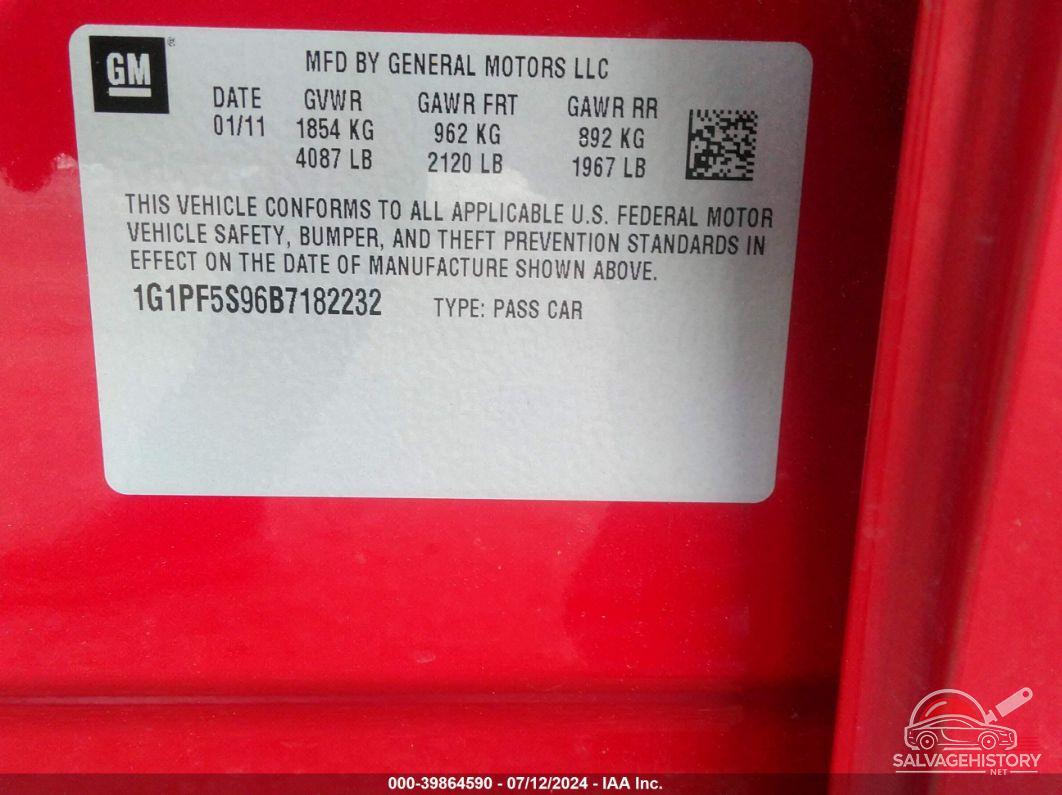 1G1PF5S96B7182232 2011 CHEVROLET CRUZE photo no. 9