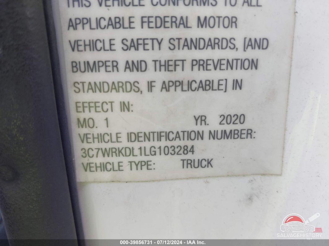 3C7WRKDL1LG103284 2020 RAM 4500 photo no. 8