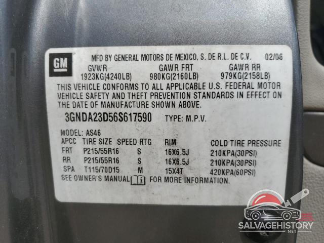 3GNDA23D56S617590 2006 CHEVROLET HHR photo no. 12