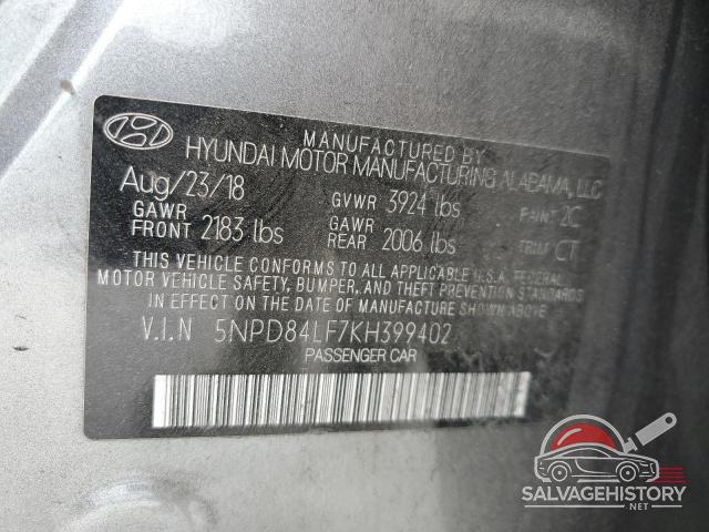 5NPD84LF7KH399402 2019 HYUNDAI ELANTRA photo no. 12