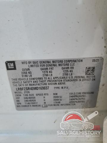LRBFZSR40MD169837 2021 BUICK ENVISION photo no. 13