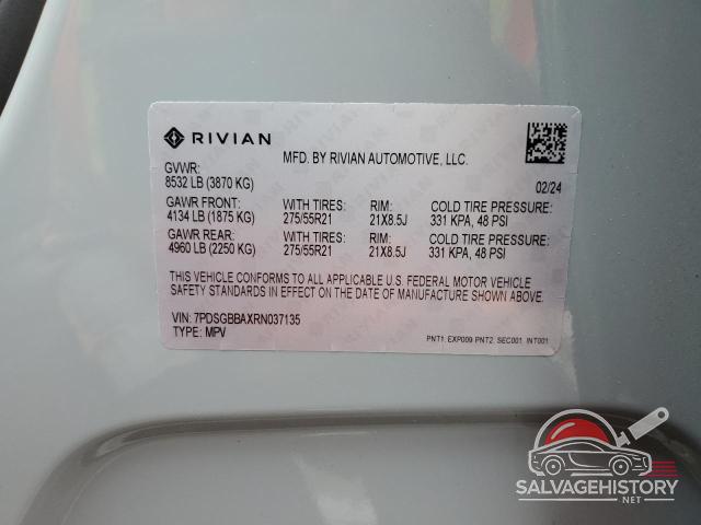 7PDSGBBAXRN037135 2024 RIVIAN RIS photo no. 14
