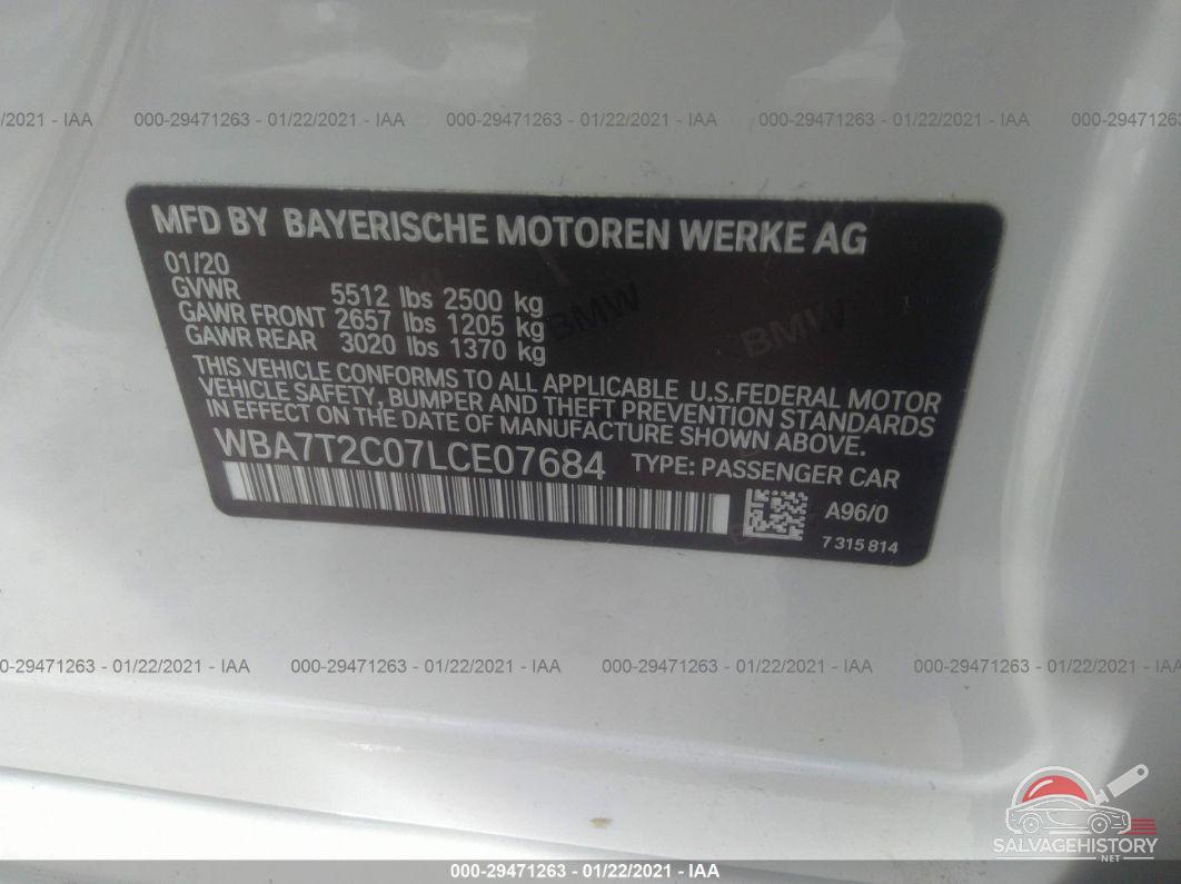 WBA7T2C07LCE07684 2020 BMW 7 SERIES photo no. 9