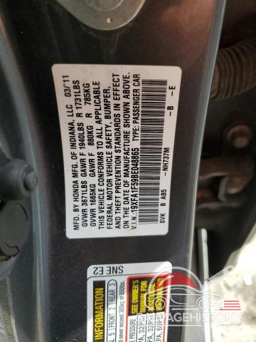 19XFA1F59BE048865 2011 HONDA CIVIC photo no. 12