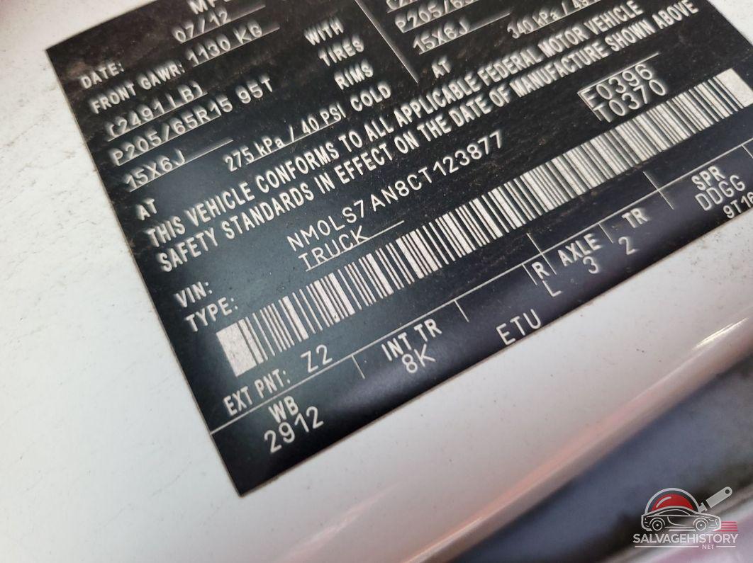 NM0LS7AN8CT123877 2012 FORD TRANSIT CONNECT photo no. 8