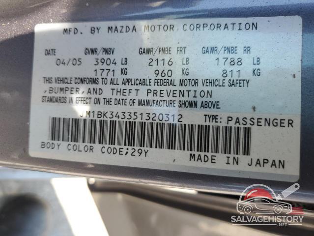 JM1BK343351320312 2005 MAZDA MAZDA3 photo no. 13