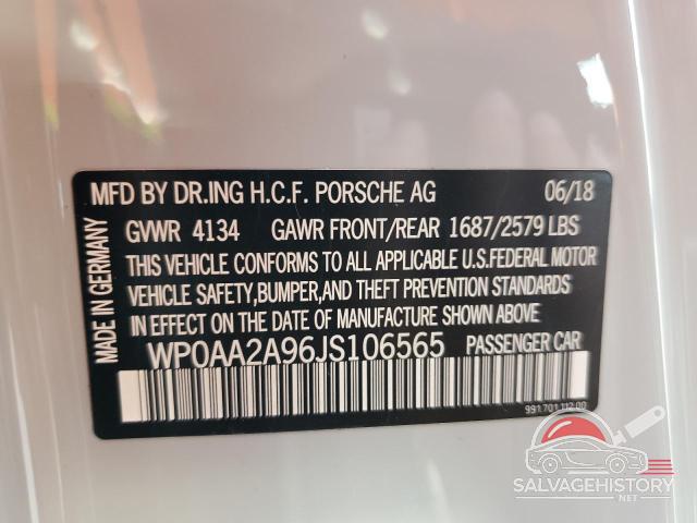 WP0AA2A96JS106565 2018 PORSCHE 911 photo no. 13