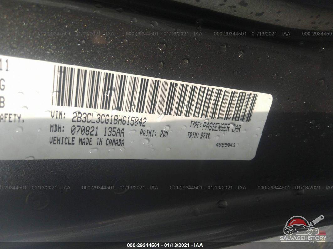2B3CL3CG1BH615042 2011 DODGE CHARGER photo no. 9