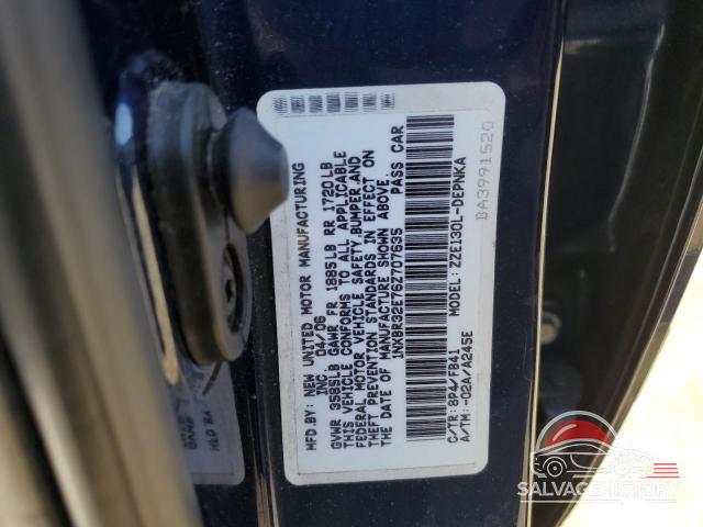 1NXBR32E76Z707635 2006 TOYOTA COROLLA photo no. 12