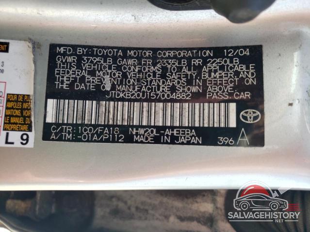 JTDKB20U157004882 2005 TOYOTA PRIUS photo no. 12