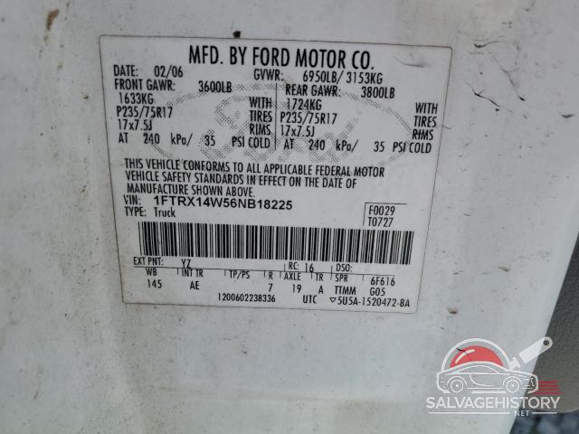 1FTRX14W56NB18225 2006 FORD All Models photo no. 12