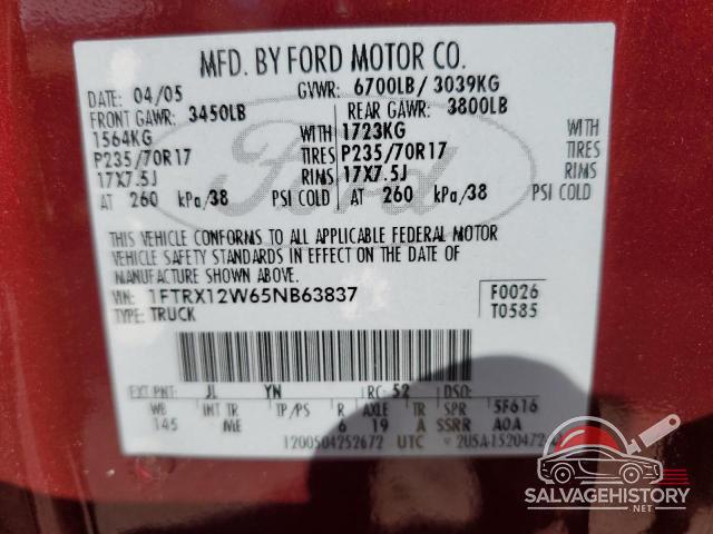 1FTRX12W65NB63837 2005 FORD All Models photo no. 12