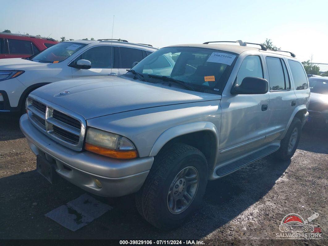 1B4HS48N72F161334 2002 DODGE DURANGO photo no. 2
